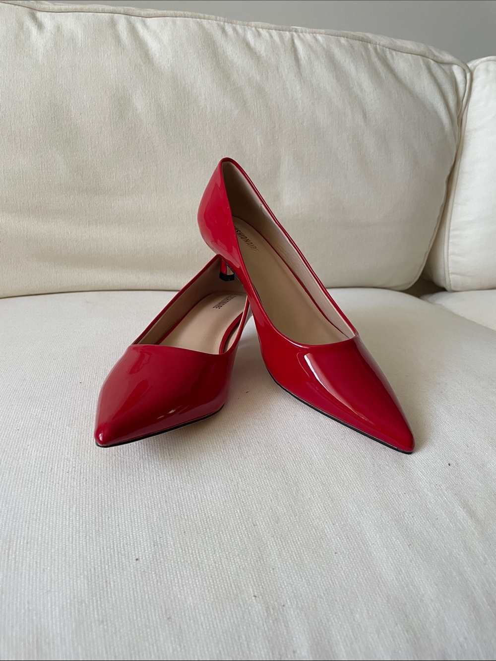 Classic Red Patent Pointed-Toe Pumps